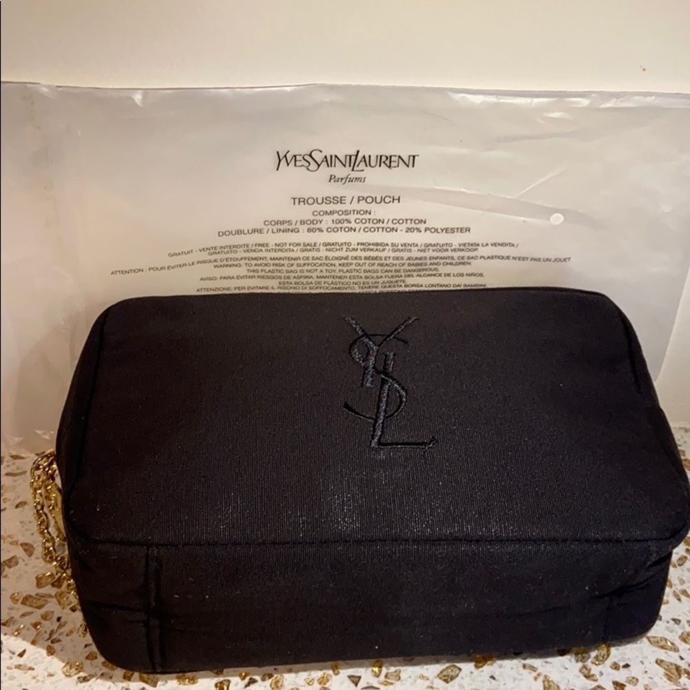 Black Yves Saint Laurent Cosmetic Bag - Picture 3 of 5